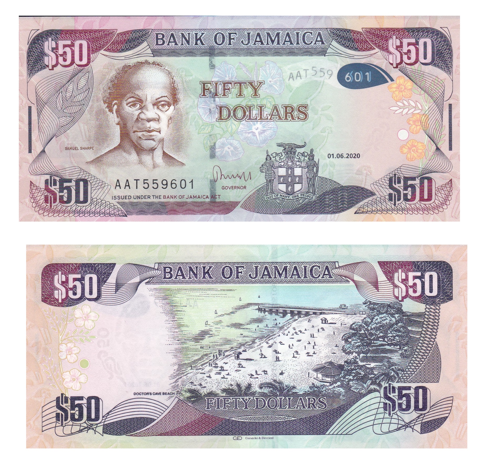 Jamaica #94f 50 Dollars